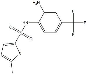 N-[2-amino-4-(trifluoromethyl)phenyl]-5-methylthiophene-2-sulfonamide,,结构式
