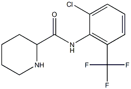 N-[2-chloro-6-(trifluoromethyl)phenyl]piperidine-2-carboxamide 结构式