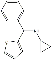 N-[2-furyl(phenyl)methyl]cyclopropanamine,,结构式