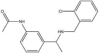 N-[3-(1-{[(2-chlorophenyl)methyl]amino}ethyl)phenyl]acetamide Structure