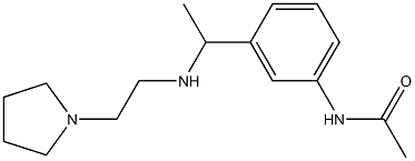 N-[3-(1-{[2-(pyrrolidin-1-yl)ethyl]amino}ethyl)phenyl]acetamide Struktur