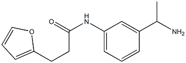 N-[3-(1-aminoethyl)phenyl]-3-(furan-2-yl)propanamide Struktur
