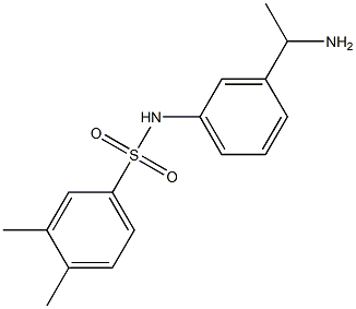 N-[3-(1-aminoethyl)phenyl]-3,4-dimethylbenzene-1-sulfonamide Struktur