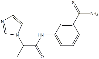 N-[3-(aminocarbonothioyl)phenyl]-2-(1H-imidazol-1-yl)propanamide Structure