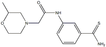 N-[3-(aminocarbonothioyl)phenyl]-2-(2-methylmorpholin-4-yl)acetamide,,结构式