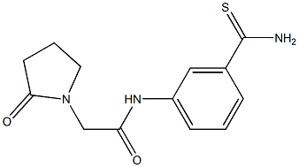 N-[3-(aminocarbonothioyl)phenyl]-2-(2-oxopyrrolidin-1-yl)acetamide 化学構造式