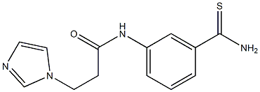 N-[3-(aminocarbonothioyl)phenyl]-3-(1H-imidazol-1-yl)propanamide Structure