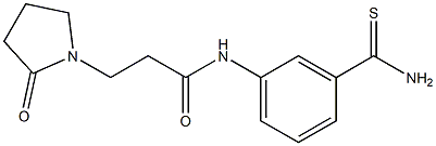 N-[3-(aminocarbonothioyl)phenyl]-3-(2-oxopyrrolidin-1-yl)propanamide Structure