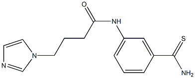 N-[3-(aminocarbonothioyl)phenyl]-4-(1H-imidazol-1-yl)butanamide Structure