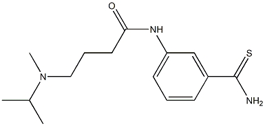 N-[3-(aminocarbonothioyl)phenyl]-4-[isopropyl(methyl)amino]butanamide Structure