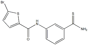 N-[3-(aminocarbonothioyl)phenyl]-5-bromothiophene-2-carboxamide Structure