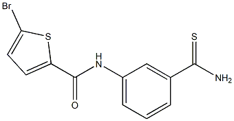 N-[3-(aminocarbonothioyl)phenyl]-5-bromothiophene-2-carboxamide 结构式