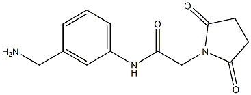 N-[3-(aminomethyl)phenyl]-2-(2,5-dioxopyrrolidin-1-yl)acetamide Struktur