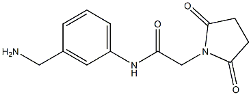 N-[3-(aminomethyl)phenyl]-2-(2,5-dioxopyrrolidin-1-yl)acetamide,,结构式