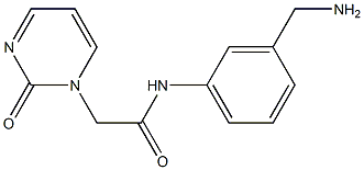 N-[3-(aminomethyl)phenyl]-2-(2-oxopyrimidin-1(2H)-yl)acetamide 化学構造式