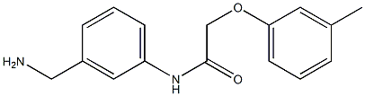 N-[3-(aminomethyl)phenyl]-2-(3-methylphenoxy)acetamide,,结构式