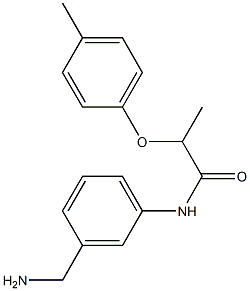 N-[3-(aminomethyl)phenyl]-2-(4-methylphenoxy)propanamide Struktur