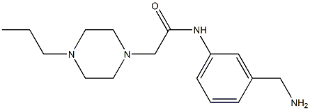 N-[3-(aminomethyl)phenyl]-2-(4-propylpiperazin-1-yl)acetamide 结构式