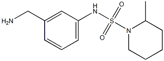 N-[3-(aminomethyl)phenyl]-2-methylpiperidine-1-sulfonamide 化学構造式