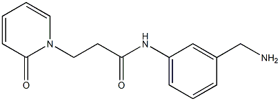 N-[3-(aminomethyl)phenyl]-3-(2-oxopyridin-1(2H)-yl)propanamide Struktur