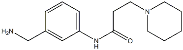 N-[3-(aminomethyl)phenyl]-3-piperidin-1-ylpropanamide 结构式