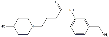 N-[3-(aminomethyl)phenyl]-4-(4-hydroxypiperidin-1-yl)butanamide|