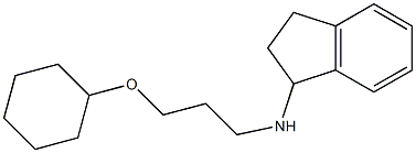 N-[3-(cyclohexyloxy)propyl]-2,3-dihydro-1H-inden-1-amine,,结构式