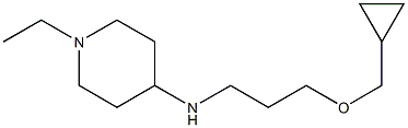 N-[3-(cyclopropylmethoxy)propyl]-1-ethylpiperidin-4-amine 化学構造式