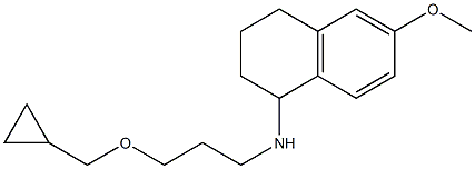 N-[3-(cyclopropylmethoxy)propyl]-6-methoxy-1,2,3,4-tetrahydronaphthalen-1-amine Struktur