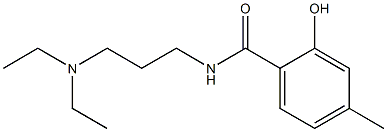 N-[3-(diethylamino)propyl]-2-hydroxy-4-methylbenzamide 化学構造式