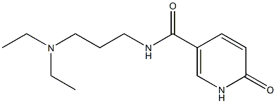 N-[3-(diethylamino)propyl]-6-oxo-1,6-dihydropyridine-3-carboxamide 化学構造式