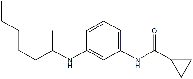 N-[3-(heptan-2-ylamino)phenyl]cyclopropanecarboxamide 化学構造式