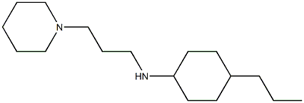 N-[3-(piperidin-1-yl)propyl]-4-propylcyclohexan-1-amine 结构式