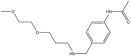 N-[4-({[3-(2-methoxyethoxy)propyl]amino}methyl)phenyl]acetamide,,结构式