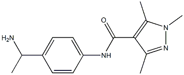 N-[4-(1-aminoethyl)phenyl]-1,3,5-trimethyl-1H-pyrazole-4-carboxamide Structure