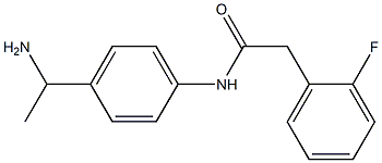N-[4-(1-aminoethyl)phenyl]-2-(2-fluorophenyl)acetamide Struktur