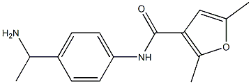 N-[4-(1-aminoethyl)phenyl]-2,5-dimethyl-3-furamide Struktur