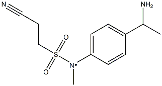 N-[4-(1-aminoethyl)phenyl]-2-cyano-N-methylethane-1-sulfonamido 化学構造式