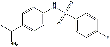 N-[4-(1-aminoethyl)phenyl]-4-fluorobenzenesulfonamide,,结构式