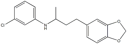 N-[4-(2H-1,3-benzodioxol-5-yl)butan-2-yl]-3-chloroaniline,,结构式