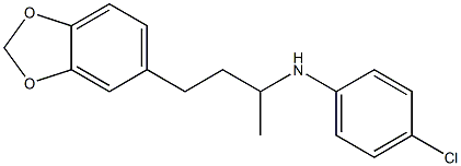 N-[4-(2H-1,3-benzodioxol-5-yl)butan-2-yl]-4-chloroaniline,,结构式