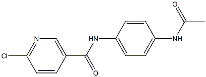 N-[4-(acetylamino)phenyl]-6-chloronicotinamide,,结构式