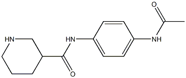 N-[4-(acetylamino)phenyl]piperidine-3-carboxamide Structure