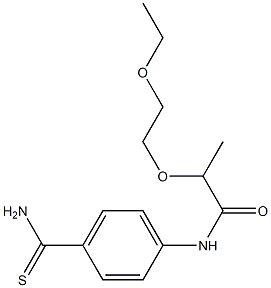 N-[4-(aminocarbonothioyl)phenyl]-2-(2-ethoxyethoxy)propanamide|