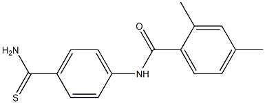 N-[4-(aminocarbonothioyl)phenyl]-2,4-dimethylbenzamide Struktur