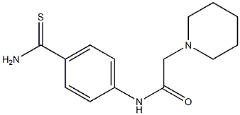 N-[4-(aminocarbonothioyl)phenyl]-2-piperidin-1-ylacetamide,,结构式