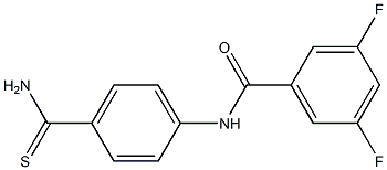 N-[4-(aminocarbonothioyl)phenyl]-3,5-difluorobenzamide,,结构式