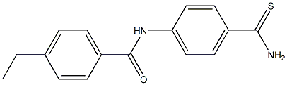 N-[4-(aminocarbonothioyl)phenyl]-4-ethylbenzamide,,结构式