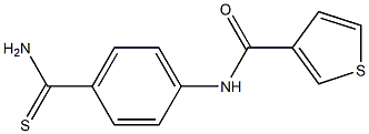 N-[4-(aminocarbonothioyl)phenyl]thiophene-3-carboxamide 化学構造式