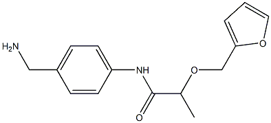 N-[4-(aminomethyl)phenyl]-2-(2-furylmethoxy)propanamide Struktur